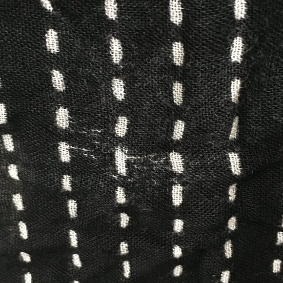 Black White Geometric Striped Yellow Tasseled Wide Long Scarf Wrap Cover Up - Picture 15 of 16